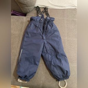 Reima snow pants with suspenders and foot straps, 2T (92), blue